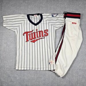 Vintage Rawlings Minnesota Twins Youth Pony Baseball Uniform Set Jersey Pants 1